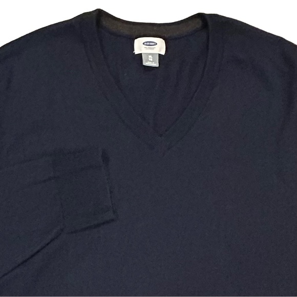 Old Navy Cotton V-neck Navy Blue Sweater XL - Picture 2 of 10